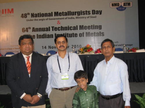 After receiving Metallurgist of the Year award 2010(1)