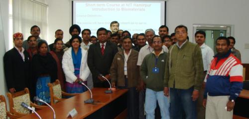 Short course at NIT Hamirpur