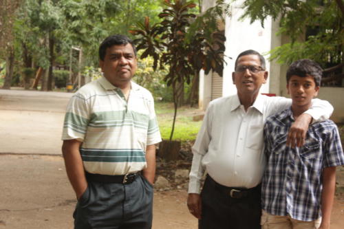 With Father and son